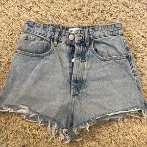 Zara Light Wash Denim Shorts